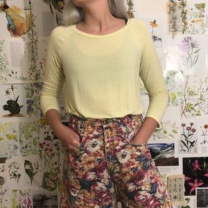 Yellow long sleeve tee